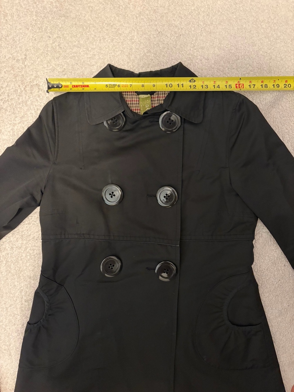 Soia & Kyo Black Double-Breasted Trench Coat - Picture 7 of 12